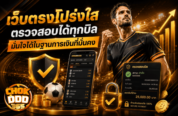 เว็บตรงโปร่งใส ตรวจสอบได้ทุกบิล มั่นใจได้ในฐานการเงินที่มั่นคง